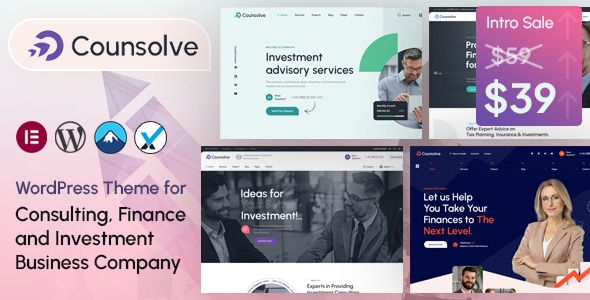 Counsolve  Consulting &amp; Investments WordPress Theme