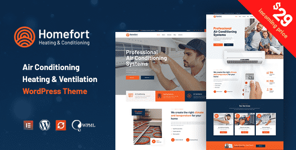 Homefort  Air Conditioning &amp; Heating WordPress Theme