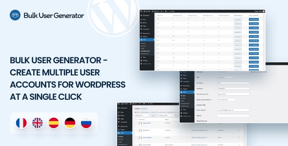 Bulk User Generator  Create Multiple User Accounts for WrodPress at a Single Click
