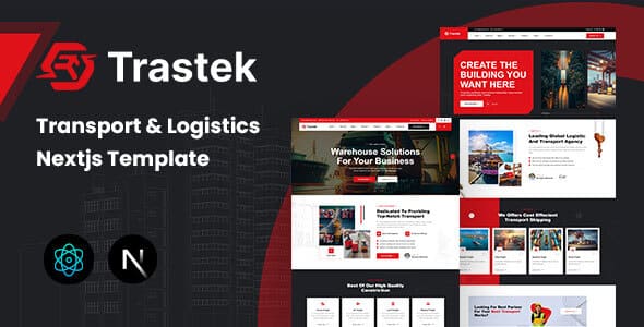 Trastek  Transport &amp; Logistics React NextJS Template