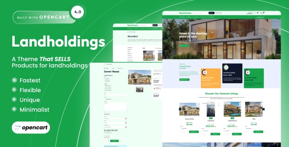 Land Holdings  Luxury Property Opencart 4 Template
