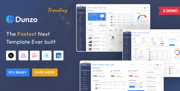 Dunzo  React Nextjs Admin &amp; Dashboard Template