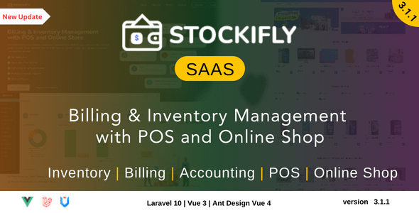 Stockifly SAAS  Billing &amp; Inventory Management with POS and Online Shop