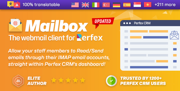 Mailbox  Webmail based e-mail client module for Perfex CRM