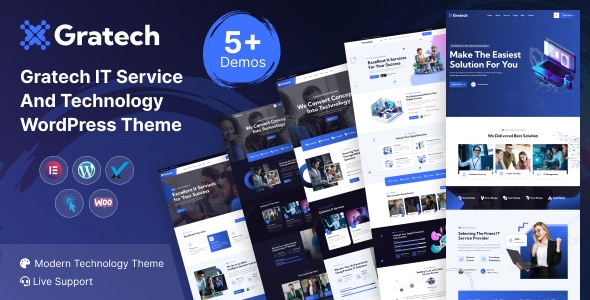 Gratech  IT Service And Technology WordPress Theme