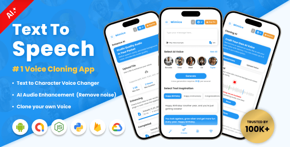 Text to Speech | Voice Changer | Voice Clone | Voice Over with Audio Enhancer Android App