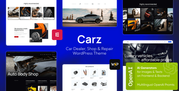 Carz  Car Dealer, Shop &amp; Repair WordPress Theme