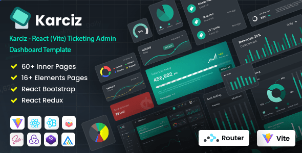 Karciz  React (Vite) Ticketing Admin Dashboard Template