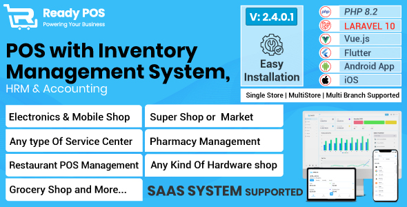 Ready POS  POS with Inventory Management System, HRM &amp; Accounting | POS SAAS
