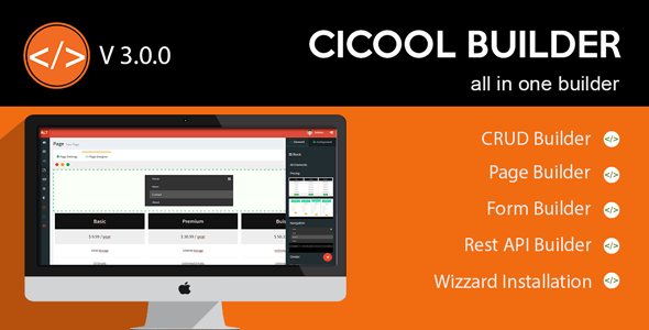 Cicool  Page, Form, Rest API and CRUD Generator