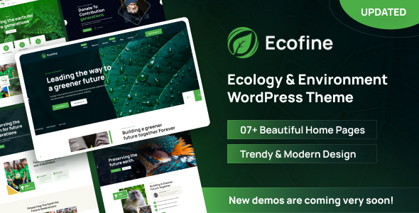 Ecofine  Ecology &amp; Environment WordPress Theme