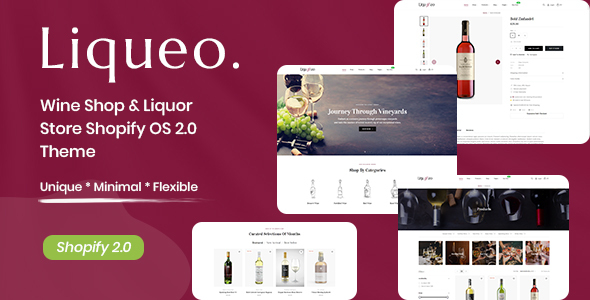 Liqueo  Wine Shop &amp; Liquor Store Shopify OS 2.0 Theme
