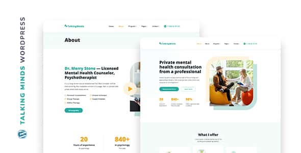 Talking Minds  Psychotherapist WordPress Theme