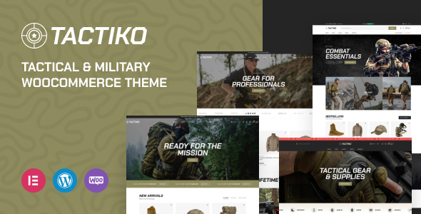 Tactiko  Tactical &amp; Military Shop WooCommerce Theme
