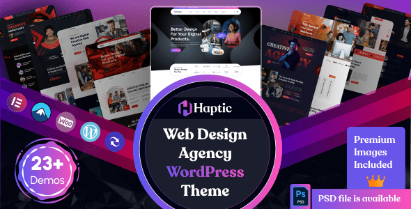 Haptic  Web Design Agency WordPress Theme