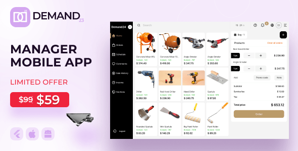 On-Demand24 POS + Order &amp; Service Management (IOS, Android, Desktop)