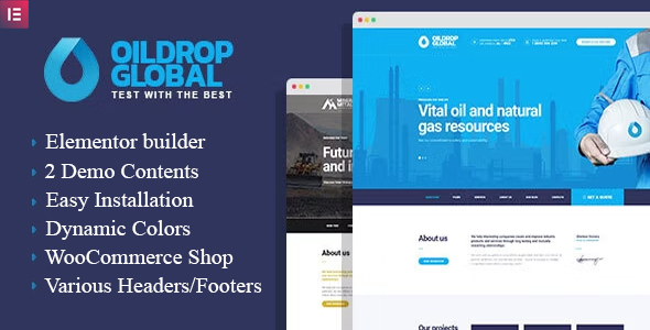 OilDrop  Oil and Gas Industrial WordPress theme
