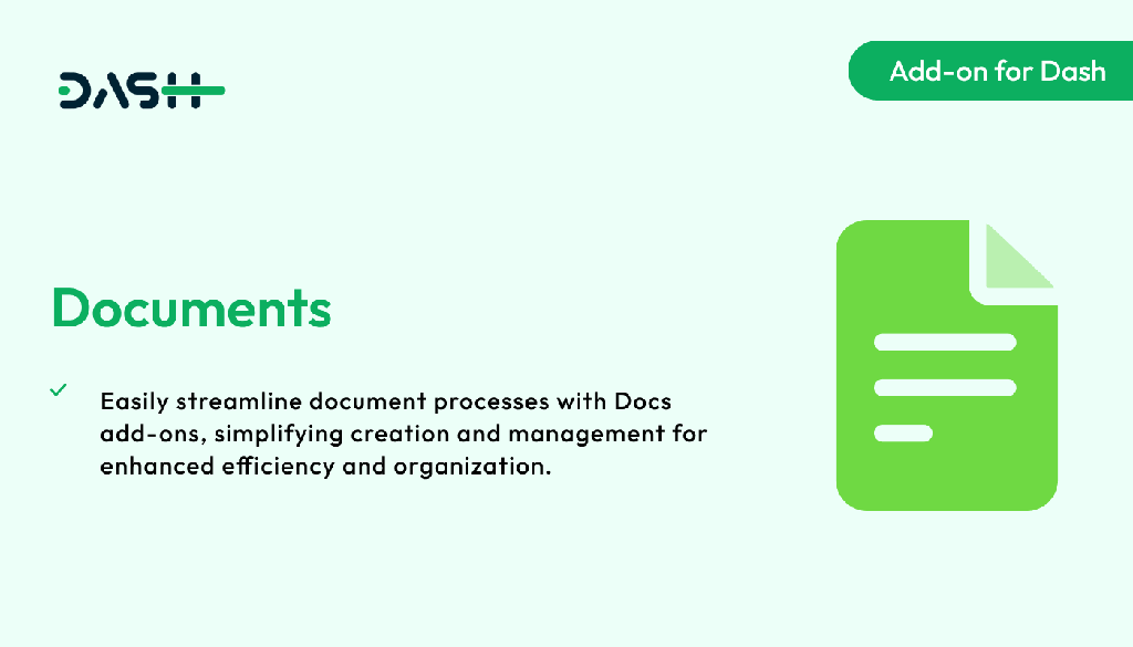 Documents  Dash SaaS Add-on