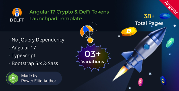 Delft  Angular Crypto &amp; DeFi Tokens Launchpad Template