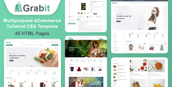 Grabit  Multipurpose eCommerce Tailwind CSS Template