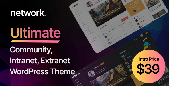 Network  Intranet, Extranet, Community WordPress Theme