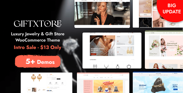GiftXtore  Jewelry &amp; Gift Shop Elementor WooCommerce WordPress Theme