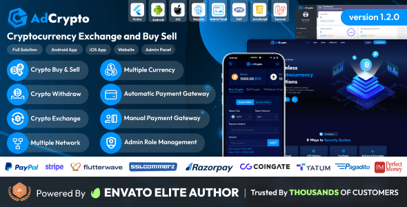 AdCrypto  Cryptocurrency Exchange and Buy Sell Full Solution