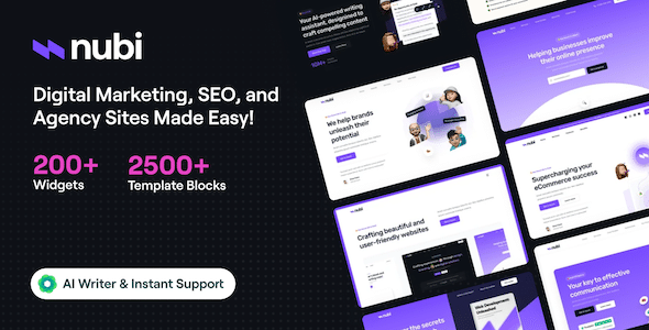 Nubi  Digital Marketing &amp; SEO WordPress Theme