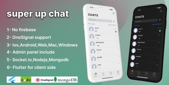 SuperUp  Cupertino Theme Full Whatsapp Clone Socket.io | Mongodb | Flutter