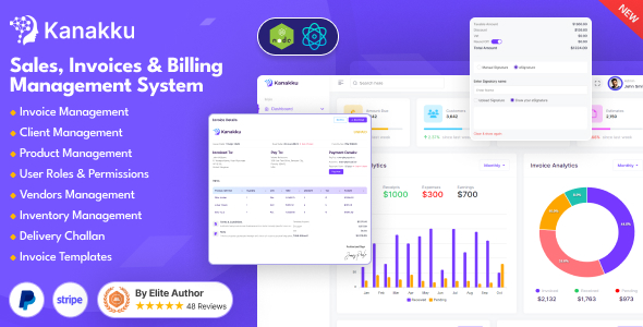 Kanakku  Invoice and Billing Management Application System Nodejs with React Js