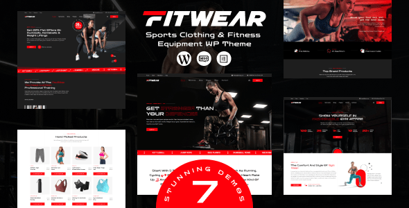 Fitwear  Gym, Fitness WordPress Theme