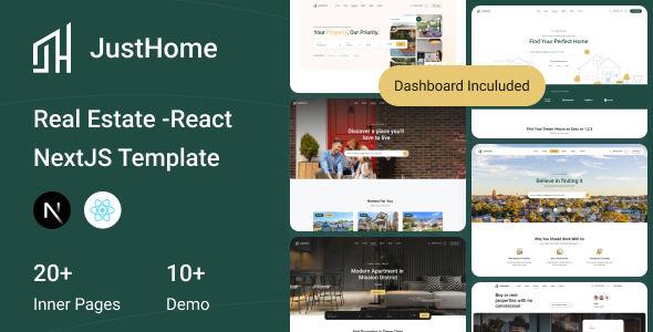 JustHome  Real Estate React NextJS Template