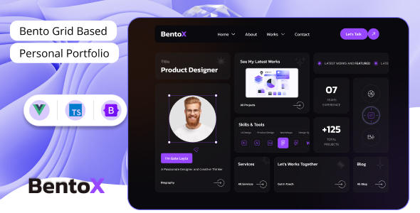 Bentox  Personal Portfolio Vue Nuxt Template