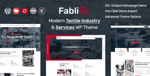 Fablio  Textile Industry WordPress Theme