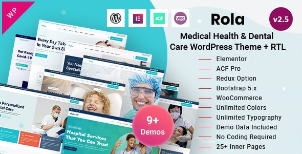 Rola  Medical Health &amp; Dental Care WordPress Theme