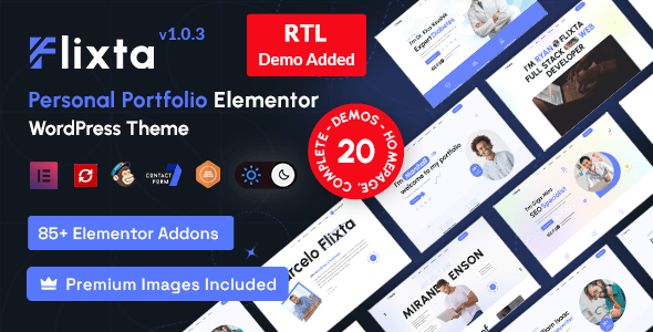 Flixta  Personal Portfolio WordPress Theme