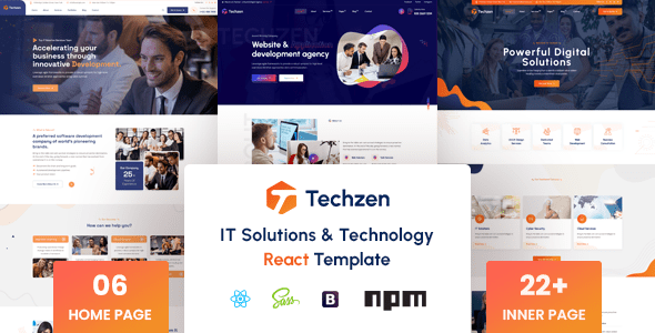Techzen  IT Solutions &amp; Technology React Template