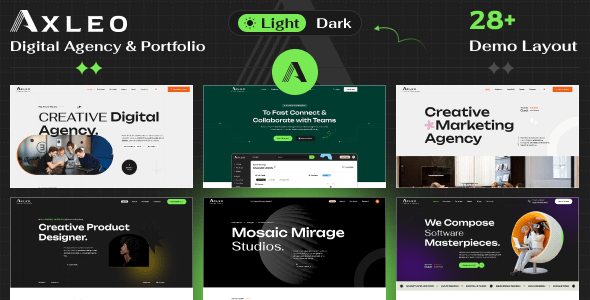 Axleo  Digital Agency Creative Portfolio NextJS Template