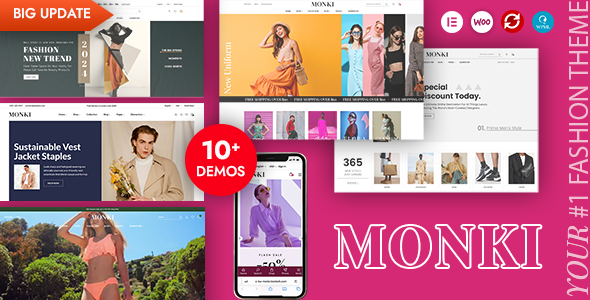 Monki  Elementor Fashion WooCommerce WordPress Theme
