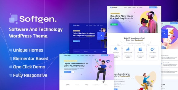 Softgen  Software &amp; Technology WordPress Theme