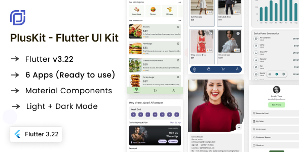 PlusKit  Flutter UI Kit