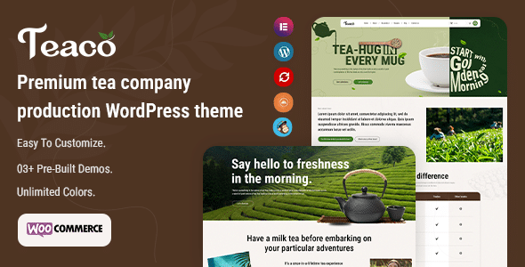 Teaco  Tea Company &amp; Organic Store WordPress Theme