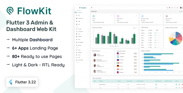 FlowKit  Flutter Admin &amp; Dashboard Kit