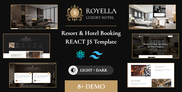 Royella  Resort and Hotel Boking React Tailwind Website Template