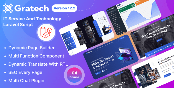 Gratech  IT Service And Technology With Component Page Builder
