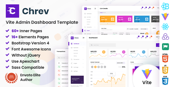 Chrev  Vite Crypto Admin Dashboard Template