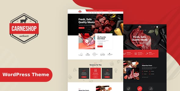 CarneShop  Butcher &amp; Meat Shop WordPress Theme + RTL