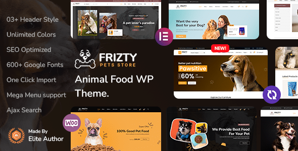 Frizty  Pet Shop WooCommerce Theme + RTL