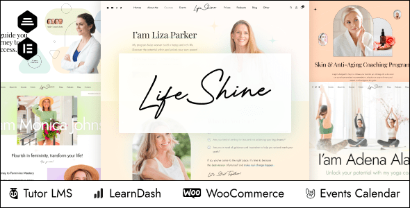 Lifeshine  Coaching Online Courses WordPress Theme