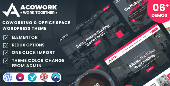 Acowork  Coworking &amp; Office Space WordPress Theme